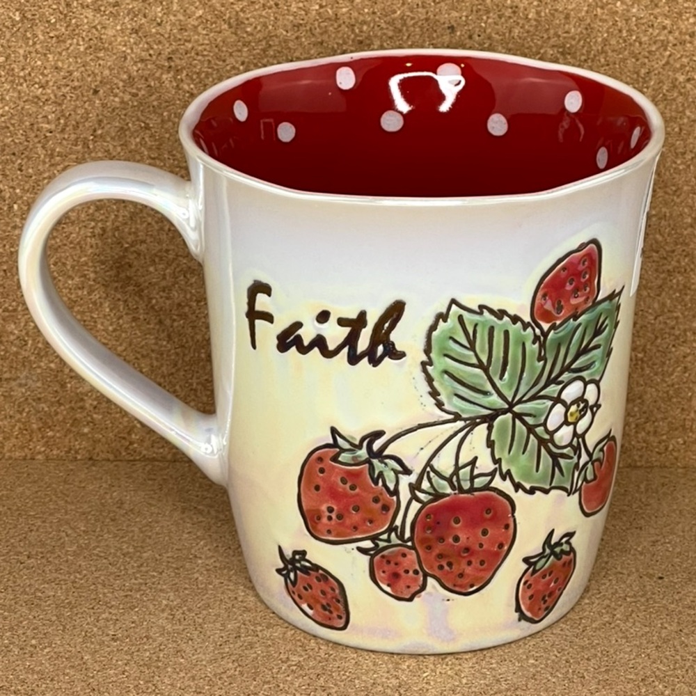 Spectrum - 3/$48 - ‘Strawberry Faith’ Ceramic Mug. NWT